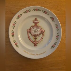 Avon Pink and Gold Anniversary Plate